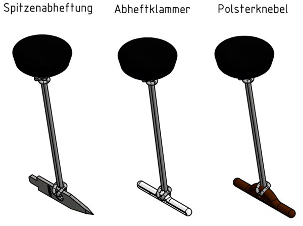 PA Polsterknebel, braun, 25 mm