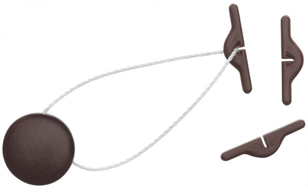 PA Polsterknebel, braun, 25 mm